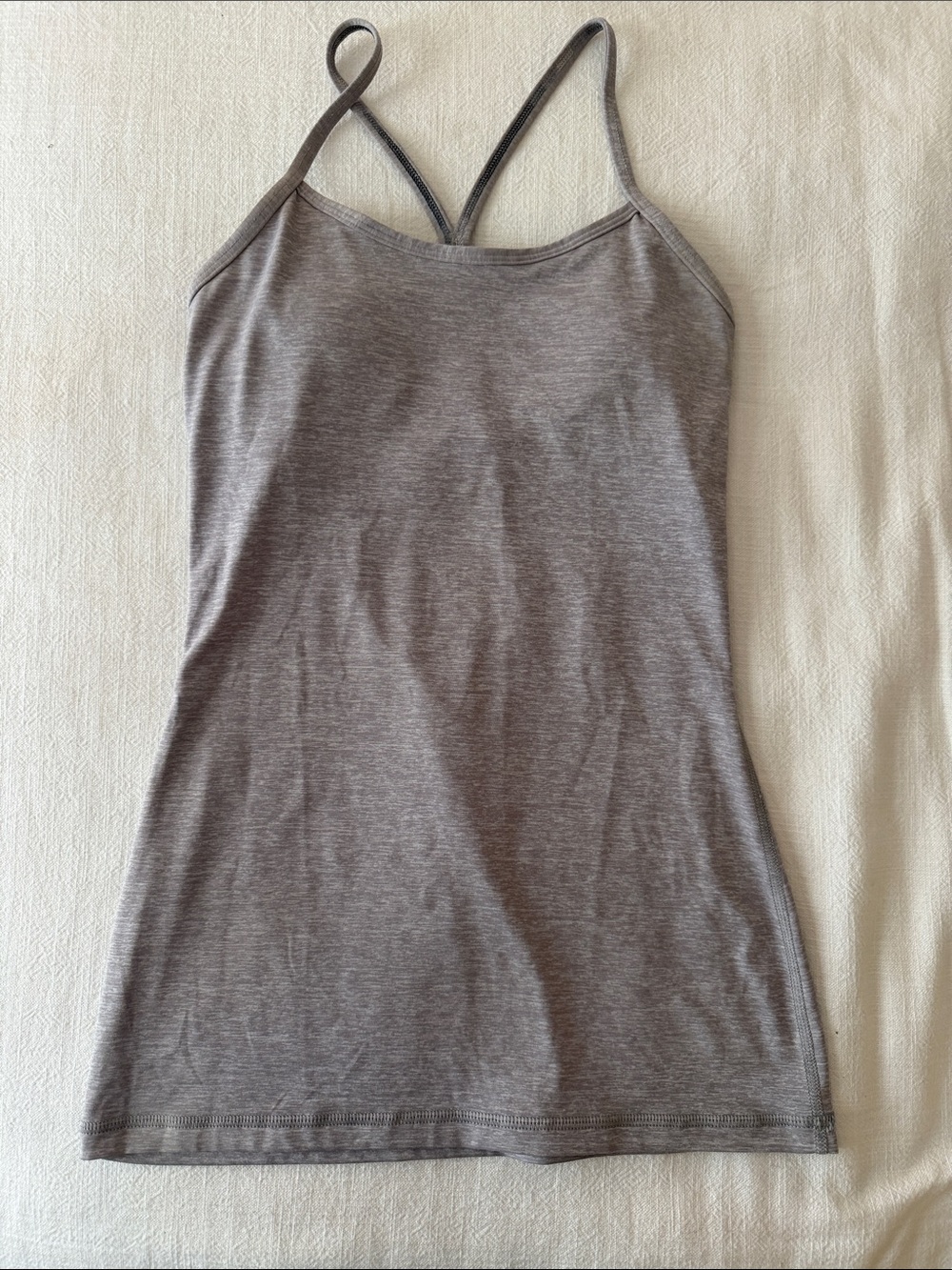 Lululemon Women’s Gray razor back Strappy Tank Top